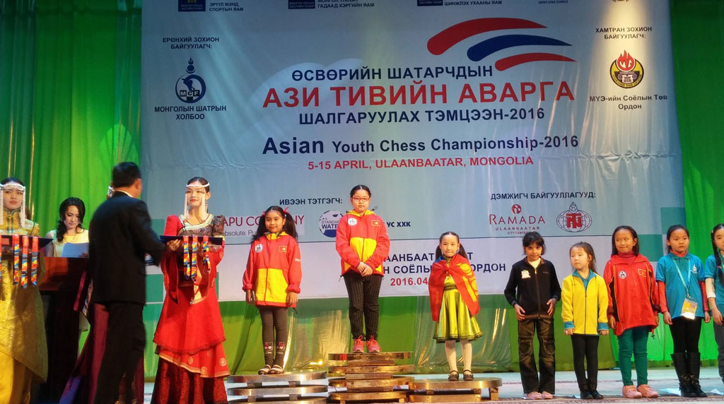 Việt Nam đoạt 7HCV, 4HCB và 6HCĐ tại Giải vô địch cờ vua trẻ châu Á 2016